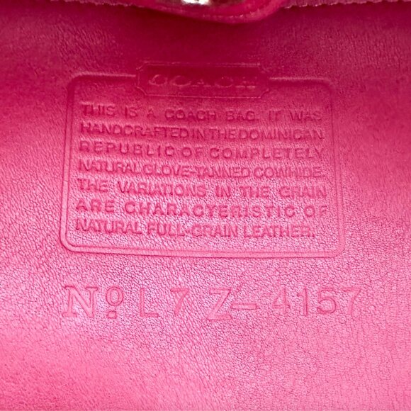 Coach Vintage Soho Waverly Buckle Bag 1999 Dominican Republic Brass & Red 4157 - Picture 16 of 16